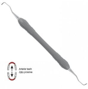 Easy-Color Curette Gracey standard de fig. 1/2 (Grey) — Periodontal dental instrument by Falcon Medical