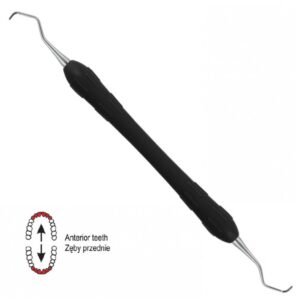 Easy-Color Curette Gracey standard de fig. 3/4 (Black) — Periodontal dental instrument by Falcon Medical