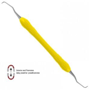 Easy-Color Curette Gracey standard de fig. 5/6 (Yellow) — Periodontal dental instrument by Falcon Medical