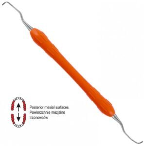 Easy-Color Curette Gracey standard de fig. 11/12 (Orange) — Periodontal dental instrument by Falcon Medical