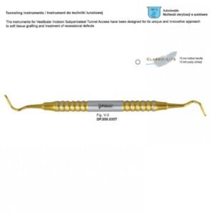 Classic-Lite Tunneling instrument de fig. V-3, TIN coated — Dental Surgery dental instrument by Falcon Medical