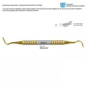 Classic-Lite Tunneling instrument de fig. V-4, TIN coated — Dental Surgery dental instrument by Falcon Medical