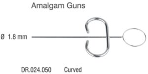 Amalgam gun Micro filling curved 1.8x130mm