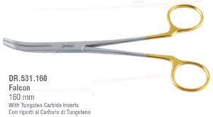 Crown forceps Falcon Tungsten Carbide jaw 160mm