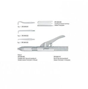 Set of 3 tips with mounting kit for DR.549.000 — Restorative dental instrument by Falcon Medical