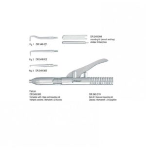 Set of 3 tips with mounting kit for DR.549.000