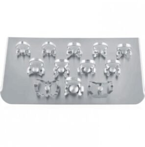 Rubber dam clamps kit of 12 with tray — Restorative dental instrument by Falcon Medical