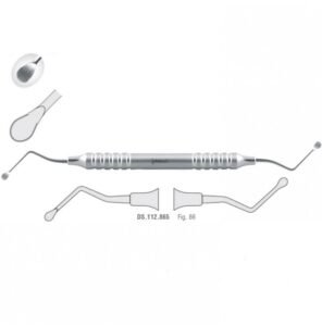Classic-Lite Bone curette de Lucas serrated fig. 86 — Dental Surgery dental instrument by Falcon Medical