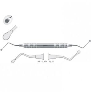 Classic-Lite Bone curette de Lucas serrated fig. 87 — Dental Surgery dental instrument by Falcon Medical