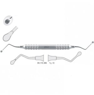Classic-Lite Bone curette de Lucas serrated fig. 88
