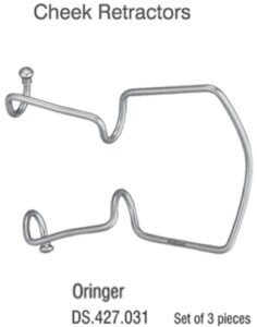 Retractor cheek and lip Oringer set of 3 — Dental Surgery dental instrument by Falcon Medical