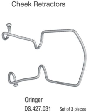 Retractor cheek and lip Oringer set of 3
