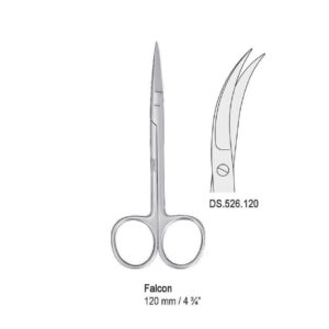 Scissors Falcon side curved 120mm