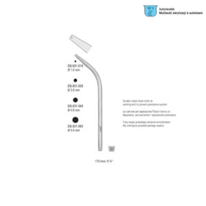 Tube suction Falcon ø 1.5mm (5 FG), 170mm