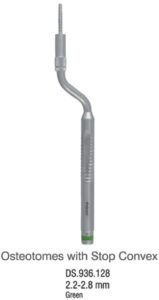 Condensing Osteotome, Bayonet 2.2-2.8 mm — Implantology dental instrument by Falcon Medical