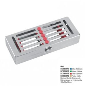 TWIST-LOCK Cassette Tray with cover MINI, red — Sterlization and Sundries dental instrument by Falcon Medical