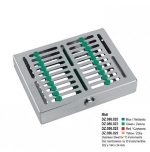 TWIST-LOCK Cassette Tray with cover MIDI, yellow — Sterlization and Sundries dental instrument by Falcon Medical
