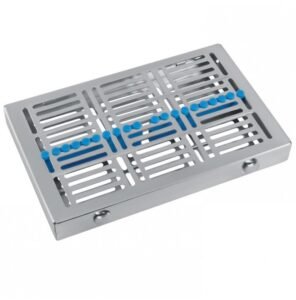 TWIST-LOCK Cassette Tray with cover MAXI, red — Sterlization and Sundries dental instrument by Falcon Medical