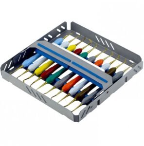 Moderna cassette tray for 10 instruments, blue — Sterlization and Sundries dental instrument by Falcon Medical
