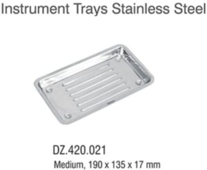 Tray stainless steel fig. 2, medium 190x135x17mm