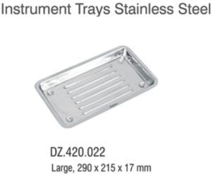 Tray stainless steel fig. 2, large 290x215x17 mm