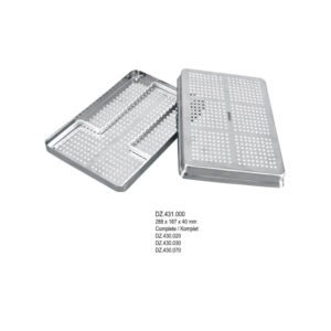 Norm Tray (perforated cover+perforated tray+rack for 15 instruments)