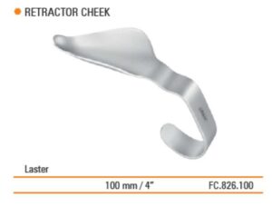 Retractor cheek Laster 100mm
