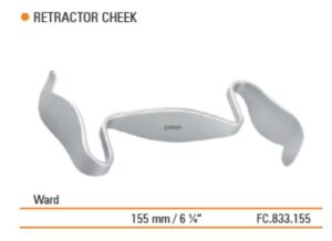Retractor cheek Ward 155mm