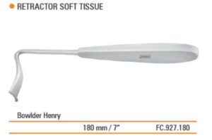Retractor soft tissue Bowdler-Henry 180mm