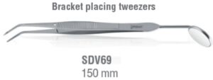 Bracket placing tweezers 150mm