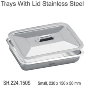 Instruments tray deep model 230 x 150 x 50mm with cover — Sterlization and Sundries dental instrument by Falcon Medical