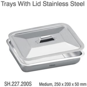 Instruments tray deep model 250 x 200 x 50mm with cover — Sterlization and Sundries dental instrument by Falcon Medical