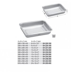 Instruments tray deep model 455 x 350 x 50mm — Sterlization and Sundries dental instrument by Falcon Medical